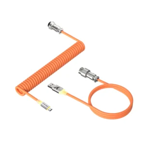 Attack Shark C01Ultra Custom Aviator Cable Orange for 8KHz Magnetic Keyboard