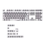 Comic Style White Mixed Light Keycaps Original Factory Height 134 Keys Set Classic Minimalist Style Machine Keycap Decoration