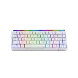 Ldon Mide 68 Pro HE Magnetic Gaming Keyboard Hall Effect Magnetic Switch, Fast Trigger Mode Adjustable Actuation, 8000Hz Polling Rate, RGB Backlit, Wired White