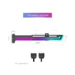 3PIN Graphics Card GPU Bracket with Built-in 5V ARGB Strip, Adjustable Length and Height ( Open Box )